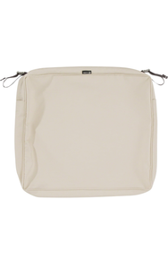 lot 34436 image: FadeSafe Water-Resistant 21 x 19 x 3 Inch Rectangle Outdoor Seat Cushion Slip Cover, Patio Furniture Chair Cushion Cover, Antique Beige, Patio Furniture Cushion Cover (Cushion Included)