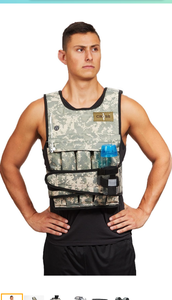 lot 34437 image: Weighted Vest 20lbs With Shoulder Pads Option. Workout Vest for Men and Women
