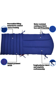 lot 34443 image: Kunste Indoor Outdoor Furniture Cushions Adironack Chair Cushions Patio Seating Cushions Set of 1 Navy Blue