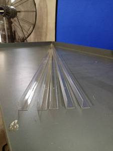lot 34447 image: Corner Shield Perforated, 34 inch x 48 in, Vinyl Construction, Clear, Pack of 5