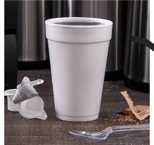 lot 61011 image: DART white foam cups 16 oz 100 cups