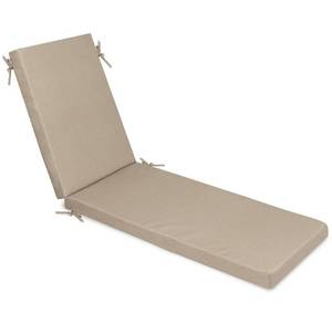 lot 61032 image: Milliard Memory Foam Outdoor Chaise Lounge Lawn Chair Cushion, with Waterproof and Washable Cover, Beige, 73x20x2.5