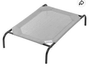 lot 61038 image: COOLAROO The Original Cooling Elevated Dog Bed, Indoor and Outdoor, Medium, Grey