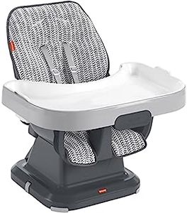 lot 61053 image: Fisher-Price SpaceSaver Simple Clean High Chair portable baby-to-toddler dining chair and booster seat