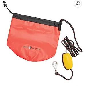 lot 61062 image: Extreme Max 3006.6871 BoatTector All-in-One PWC Sand Anchor and Buoy Kit with 6 Rope and Snap Hook - Red