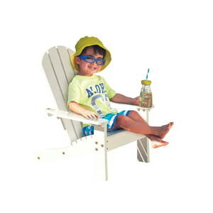 lot 61067 image: KidKraft Wooden Adirondack Children s Outdoor Chair Kid s Patio Furniture White