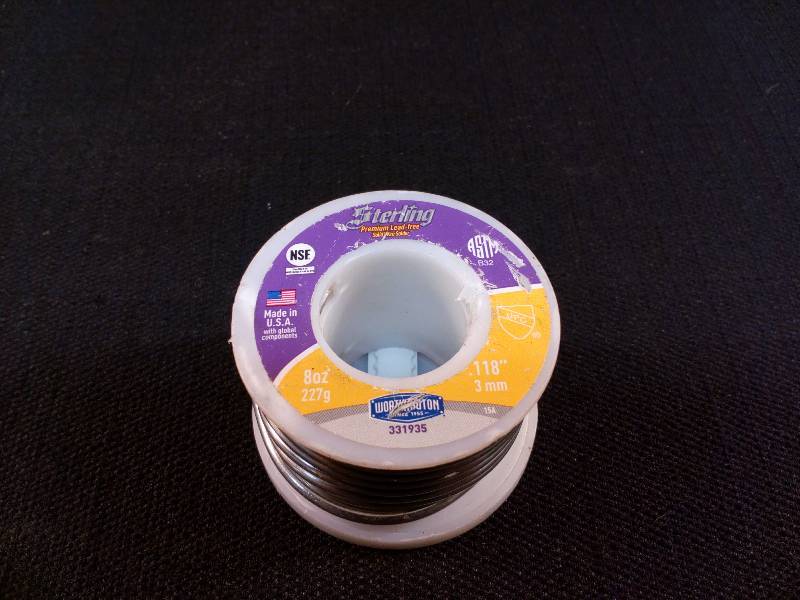lot 11 image: Worthington Sterling Premium Lead-Free Solid Wire Solder