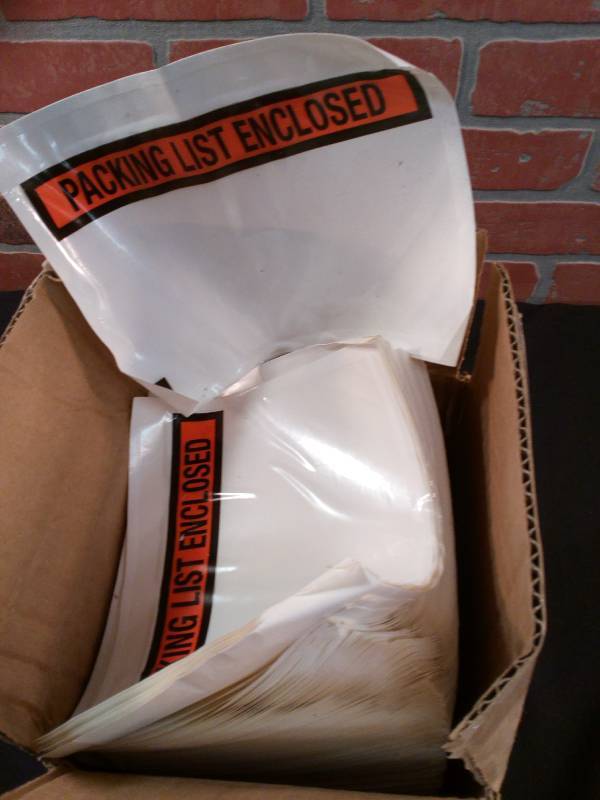 lot 36 image: Packing List Enclosed Envelopes