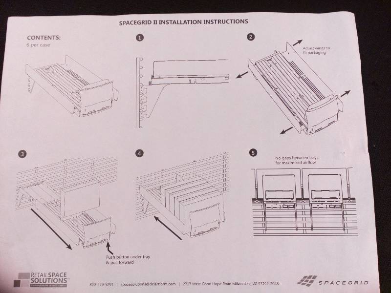 lot 63 image: Spacegrid II Double Channel Trays for Retail Shelving