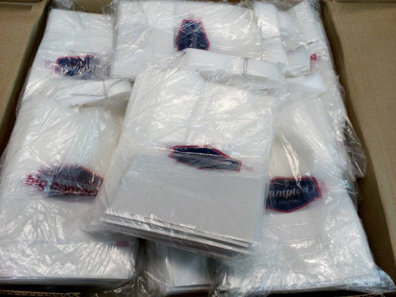 lot 116 image: Plastic Gift Bags with Hampton Logo
