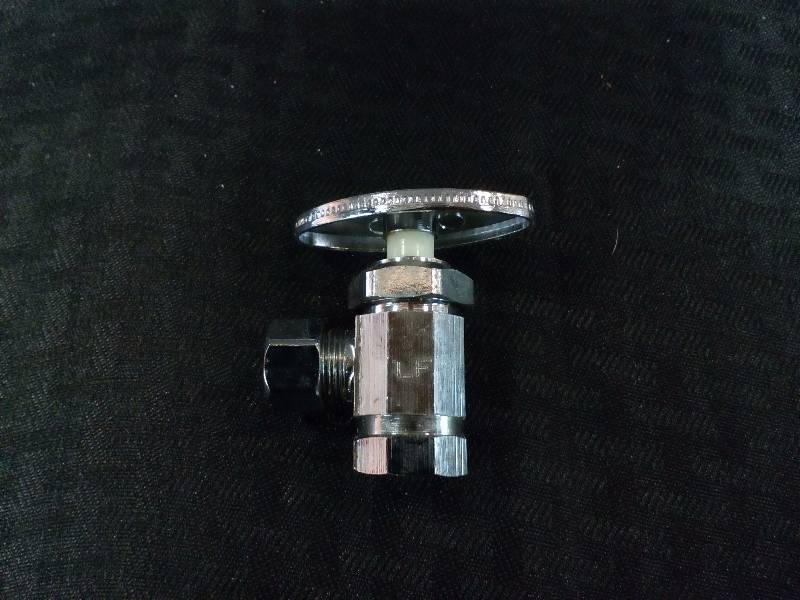 lot 161 image: Ace Shut Off Valve 38 FIP OD Chrome Plated Multi-Turn