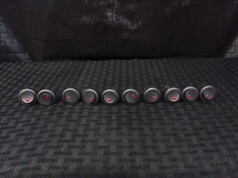 lot 167 image: Red LED OnOff Rocker Switches