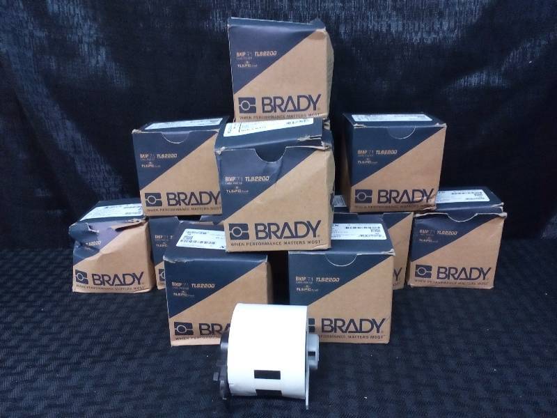 lot 174 image: Brady White Matte Nylon Cloth Permanent Labels