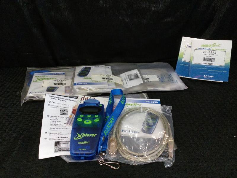 lot 175 image: Pasco WavePort Single User Sound Plug-In & Pasco Pasport Xplorer