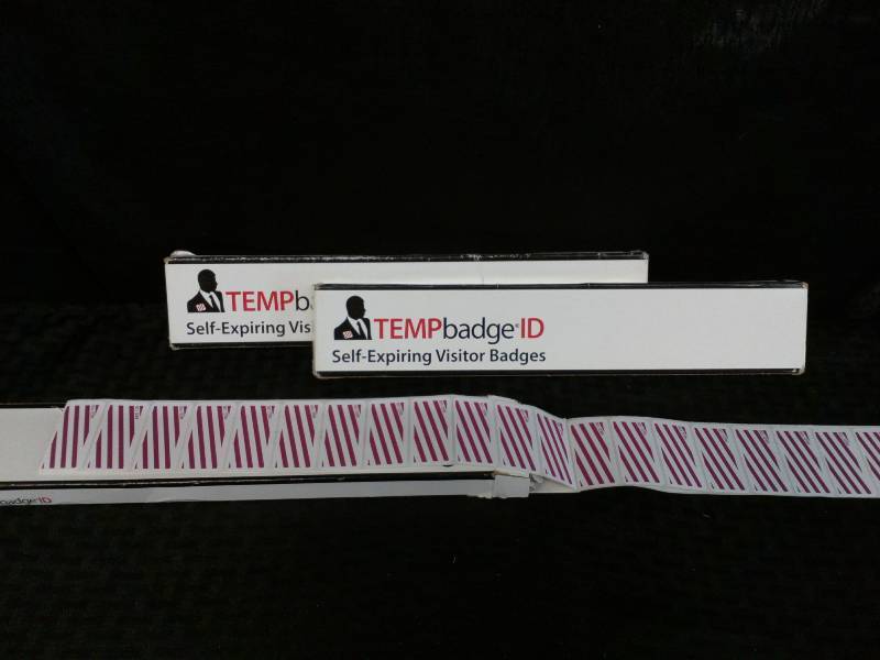 lot 230 image: TempBadge Vaild This Date Only Expiring Visitor IDs