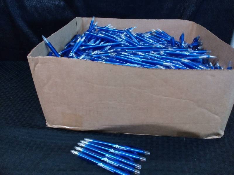 lot 264 image: Blue Click Pens With Logo
