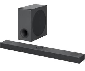 lot 17601 image: LG S80QY 3.1.3ch Sound bar with Center Up-Firing, Dolby Atmos DTSX, Works with Airplay2, Spotify HiFi, Alexa, High-Res Audio, IMAX Enhanced, Synergy TV, Meridian, HDMI eARC, 4K Pass Thru,Black Retail $500