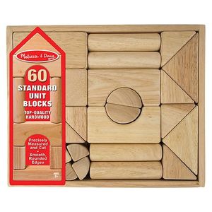 lot 17624 image: Melissa & Doug Standard Unit Blocks Retail $85