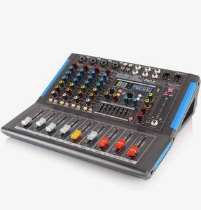 lot 17625 image: Pyle 4-Channel Bluetooth Studio Audio Mixer-DJ Sound Controller Interface with USB Drive for PC Recording Input, XLR Microphone Jack,48V Power,InputOutput for Professional and Beginners - PMXU46BT Retail $185
