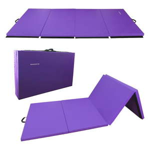 lot 17629 image: Balancefrom 4 ft x10 ft x 2in All-Purpose Gymnastics Folding Gym Exercise Aerobics Mat Retail $150