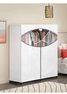 lot 17689 image: Whitmor Extra-Wide Clothes Closet, 60�� with, White Cover