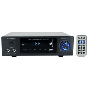 lot 17767 image: Rockville BLUAMP 150 Home Stereo Bluetooth Amplifier Receiver OpticalPhonoRCA Retail $85