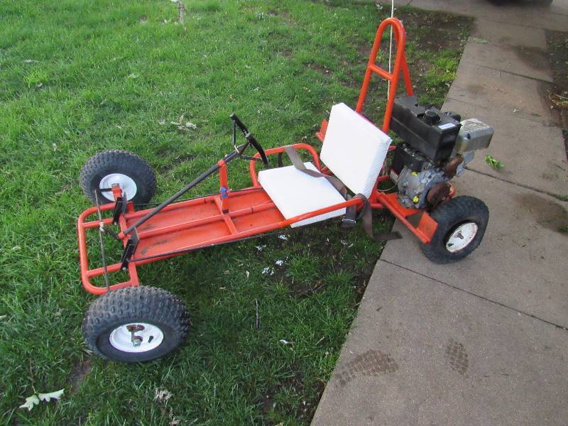 lot 7456 image: Orange Go-Cart - In great shape GOKART