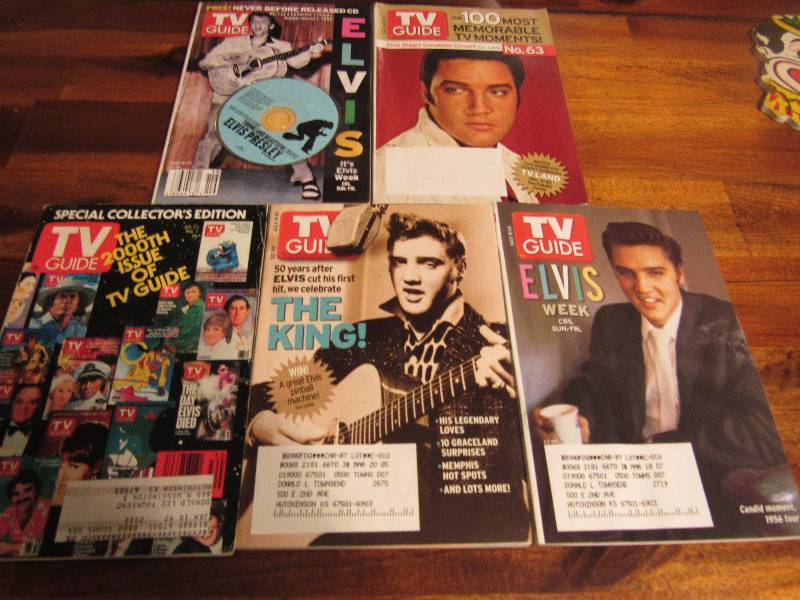 lot 7518 image: Lot of 5 ELVIS PRESLEY TV Guides