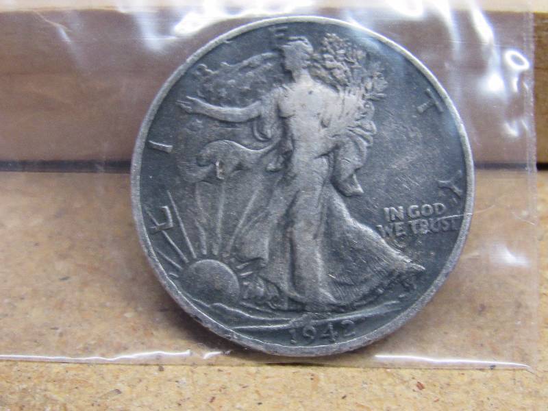 lot 7693 image: 1942 Liberty Half Dollar Coin