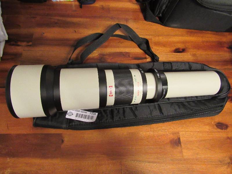 lot 7728 image: Opteka ZOOM Lens - f650 - 1300mm with case Camera Lens