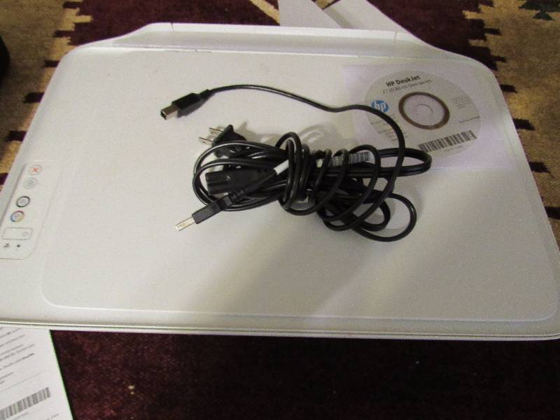 lot 7733 image: HP Deskjet 2132 Printer in Box w. Cord and Instructions