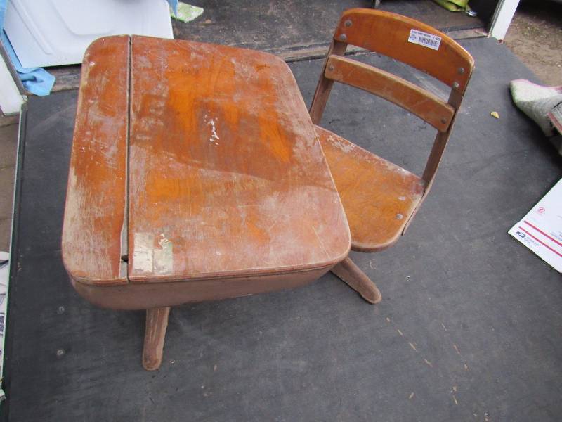 lot 7765 image: Vintage Childrens School Desk