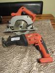 Milwaulkee 18v Sawz-ALL & Circular Saw - BOTH WORK GREAT - NOTE: TOOLS ONLY. NO BATTERIES.
