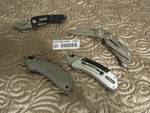 Lot of 4 Stanley box knifes - 1 with pocket knife blade