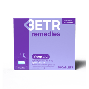 lot 1607 image: BETR Remedies Nighttime Sleep Aid Sleep Medicine Diphenhydramine HCI 25 mg 48 Tablets