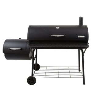 lot 1621 image: American Gourmet by Char-Broil 1280 sq in Offset Charcoal Smoker-Retail$279.99