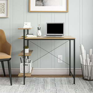 lot 5833 image: Mainstays Side Storage Student Desk, Golden Oak