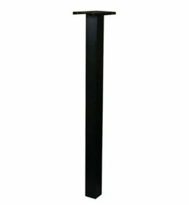 lot 5847 image: Architectural Mailboxes Brighton Aluminum Top Mount Mailbox Post Black BP000BAM