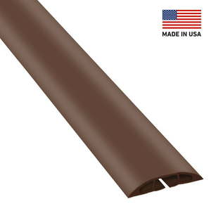 lot 1643 image: D-Line Floor Cord Cover - Cable Protector - Protect Cords and Prevent Trip Hazards - Light Duty - 6 Feet - Brown