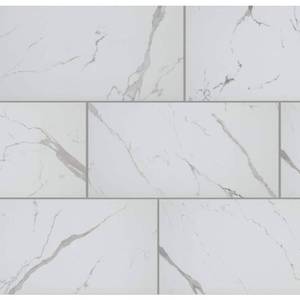 lot 2461 image: Home Decorators Collection Carrara Matte Rectified 12 in. x 24 in. Porcelain Floor and Wall Tile (13.3 sq. ft. case), WhiteMatte
