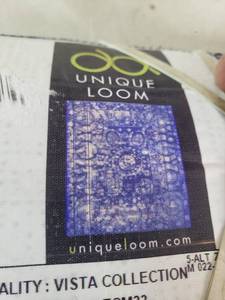 lot 2473 image: UniqueLoom Vista Collection Dark Blue 22x6 Area Rug