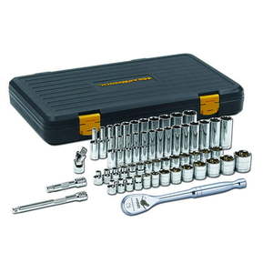 lot 3533 image: GearWrench 80550P 56-Piece 38-Inch Drive SAEMetric 6 Point Standard and Deep Socket Set