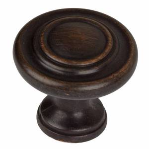 lot 3579 image: GlideRite 1.25 in. Classic Round Ring Cabinet Knobs Oil Rubbed Bronze Pack of 10