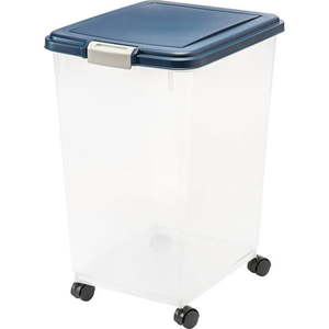 lot 3580 image: IRIS 69 Quart Airtight Pet Food Container Blue