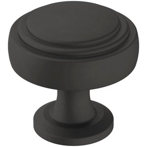 lot 1700 image: 10pk Amerock Winsome 1-14 in (32 mm) Diameter Matte Black Cabinet Knob