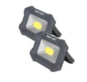 lot 1706 image: DEFIANT 2000 Lumen Rechargeable Magnetic Utility Light with Power Bank (2-Pack)