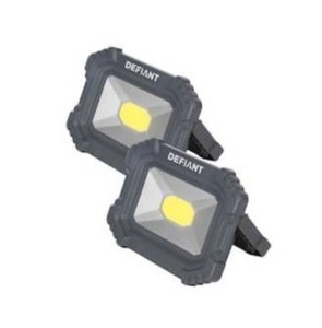 lot 1707 image: DEFIANT 2000 Lumen Rechargeable Magnetic Utility Light with Power Bank (2-Pack)