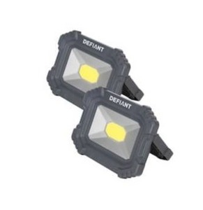 lot 1721 image: DEFIANT 2000 Lumen Rechargeable Magnetic Utility Light with Power Bank (2-Pack)