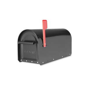 lot 1734 image: Sequoia Post Mount Mailbox Black