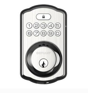 lot 1735 image: Defiant Single Cylinder Castle Electronic Keypad Deadbolt Satin Nickel